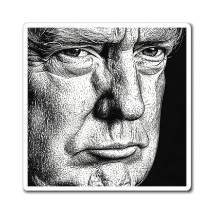 President Trump Political Portrait Magnet, Gift for Political Enthusiasts, Refrigerator Magnet