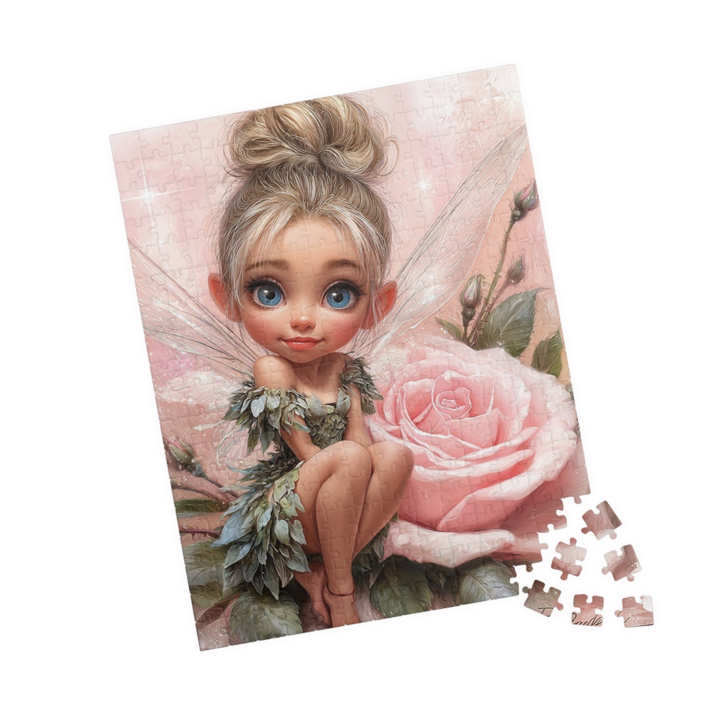 Fairy Rose Puzzle, Dreamy Fairy Jigsaw, Magical Home Decor, Unique Gift, Puzzle Lover's Delight, Family Game Night