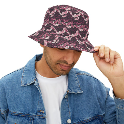 Floral Print Bucket Hat, Summer Accessory, Trendy Hat for Beach Days, Stylish Hat for Outdoor Events, Gift for Nature Lovers