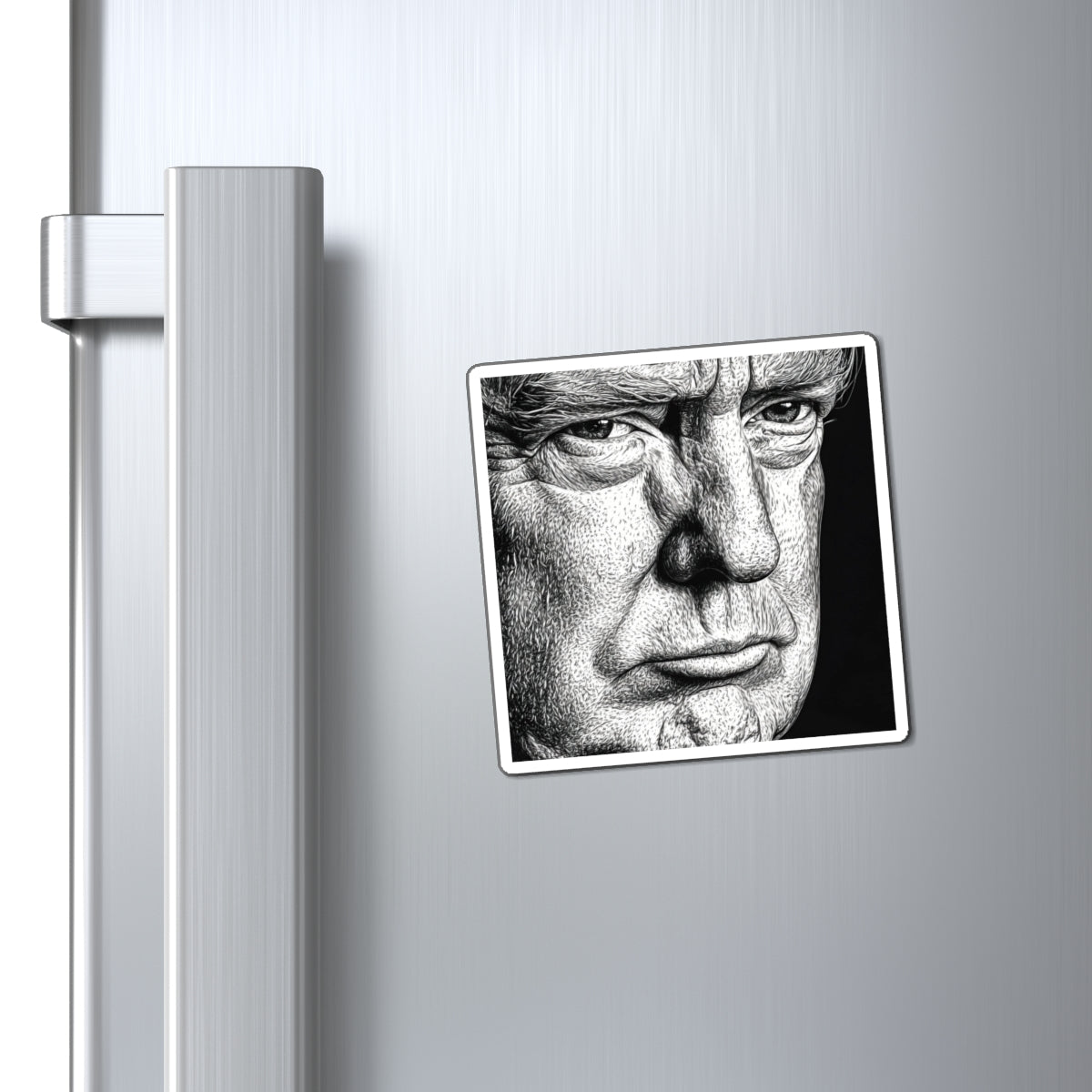 President Trump Political Portrait Magnet, Gift for Political Enthusiasts, Refrigerator Magnet