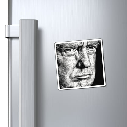 President Trump Political Portrait Magnet, Gift for Political Enthusiasts, Refrigerator Magnet