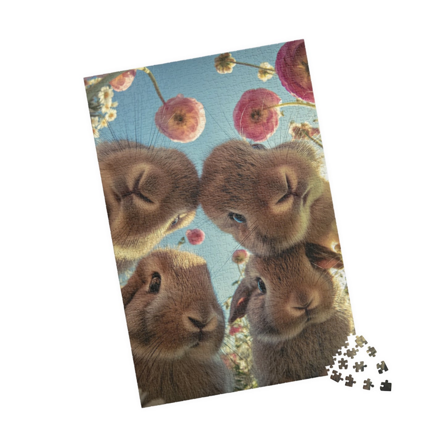 Puzzle (110, 252, 520, 1014-piece) - Funny Rabbit Selfie | Is that a carrot?