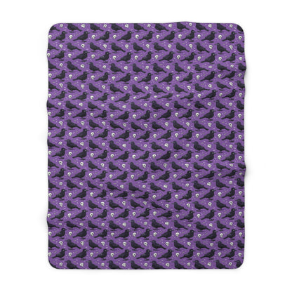 Spooky Vibes Sherpa Fleece Blanket | Cozy Halloween Decor, Soft Throw for Autumn Nights, Witchy Home Accessory, Unique Gift