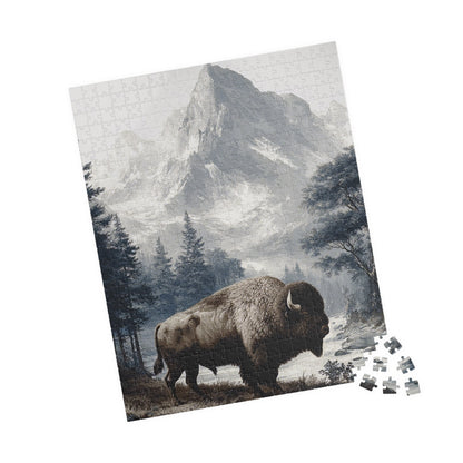Nature-Themed Puzzle with Bison and Mountains, Relaxing Activity for All Ages, Perfect Gift for Animal Lovers, Challenging Gift for [...]
