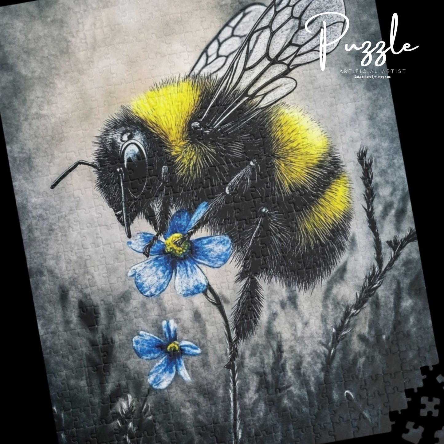 Bee-Themed Jigsaw Puzzle, Nature Gift, Family Fun, Eco-Friendly Game, Thoughtful Present for All Occasions, Stress Relief Activity