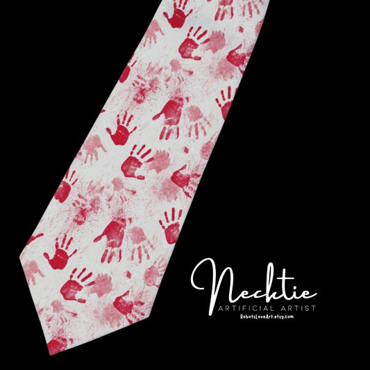 Necktie True Crime Bloody Handprints