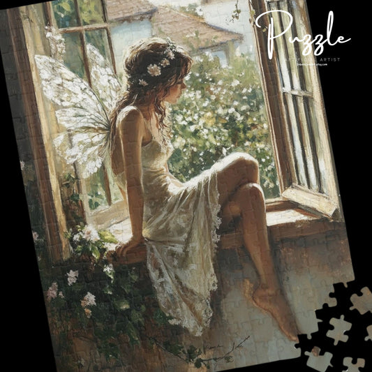 Fairy Window Puzzle - Enchanting 110, 252, 520, 1014-piece Jigsaw for Relaxation, Home Decor, Gifts, Family Fun, Baby Showers