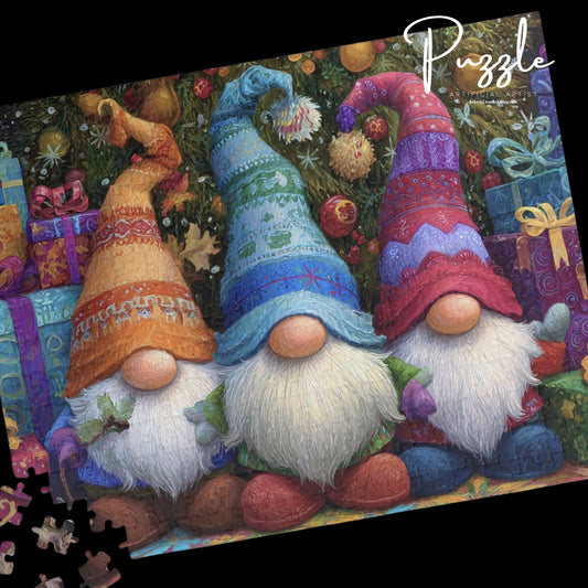 Christmas Gnome Puzzle - Holiday Family Game, 110/252/520/1014-Piece Jigsaw, Cozy Gift for All Ages