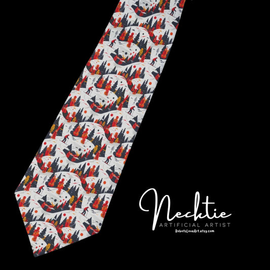 Stylish Necktie for Skiers | Vibrant Pattern