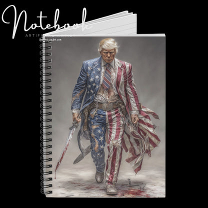 Patriotic Spiral Notebook, Motivational Journal, Unique Gift for Political Enthusiasts, American Pride Note-taking, Ideal for Events [...]