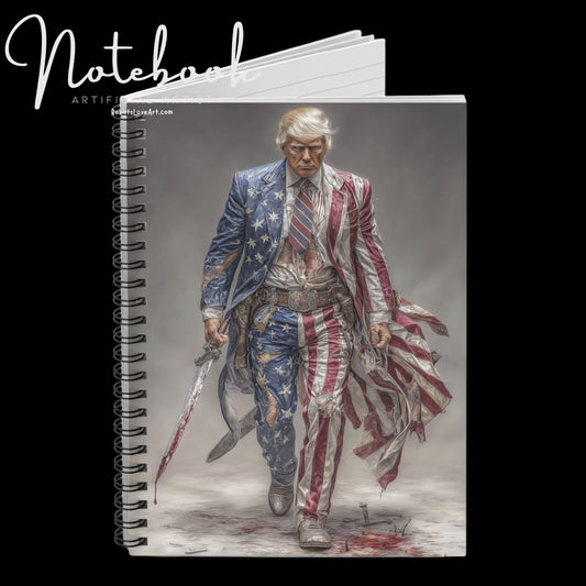 Patriotic Spiral Notebook, Motivational Journal, Unique Gift for Political Enthusiasts, American Pride Note-taking, Ideal for Events [...]