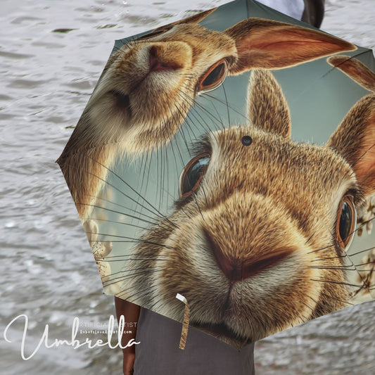 Charming Rabbit-Themed Umbrella | Cute Animal Gift, Rainy Day Essential, Unique Decor