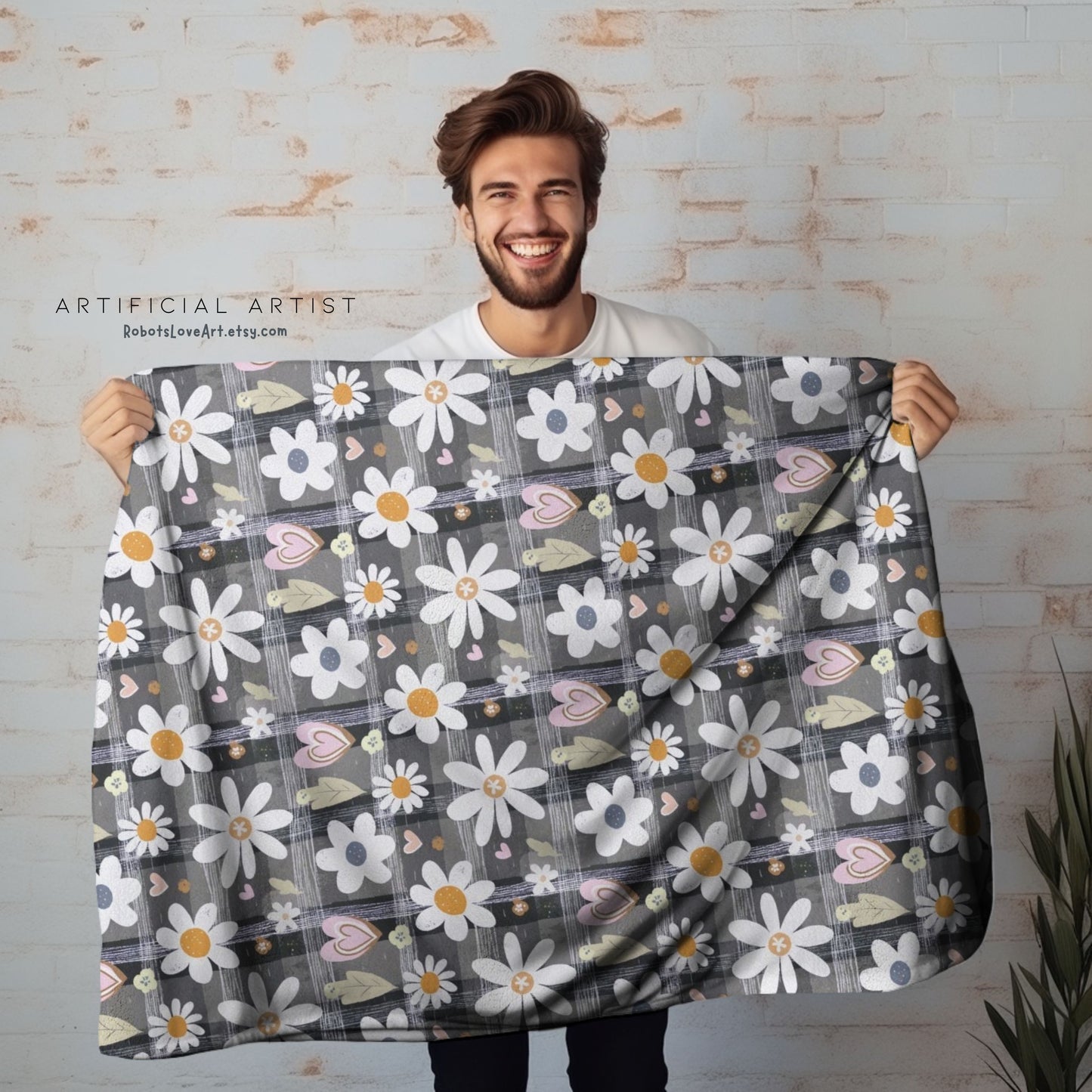 Cozy Floral Velveteen Blanket - Perfect for Home, Gifts, Picnics, and Snuggling!