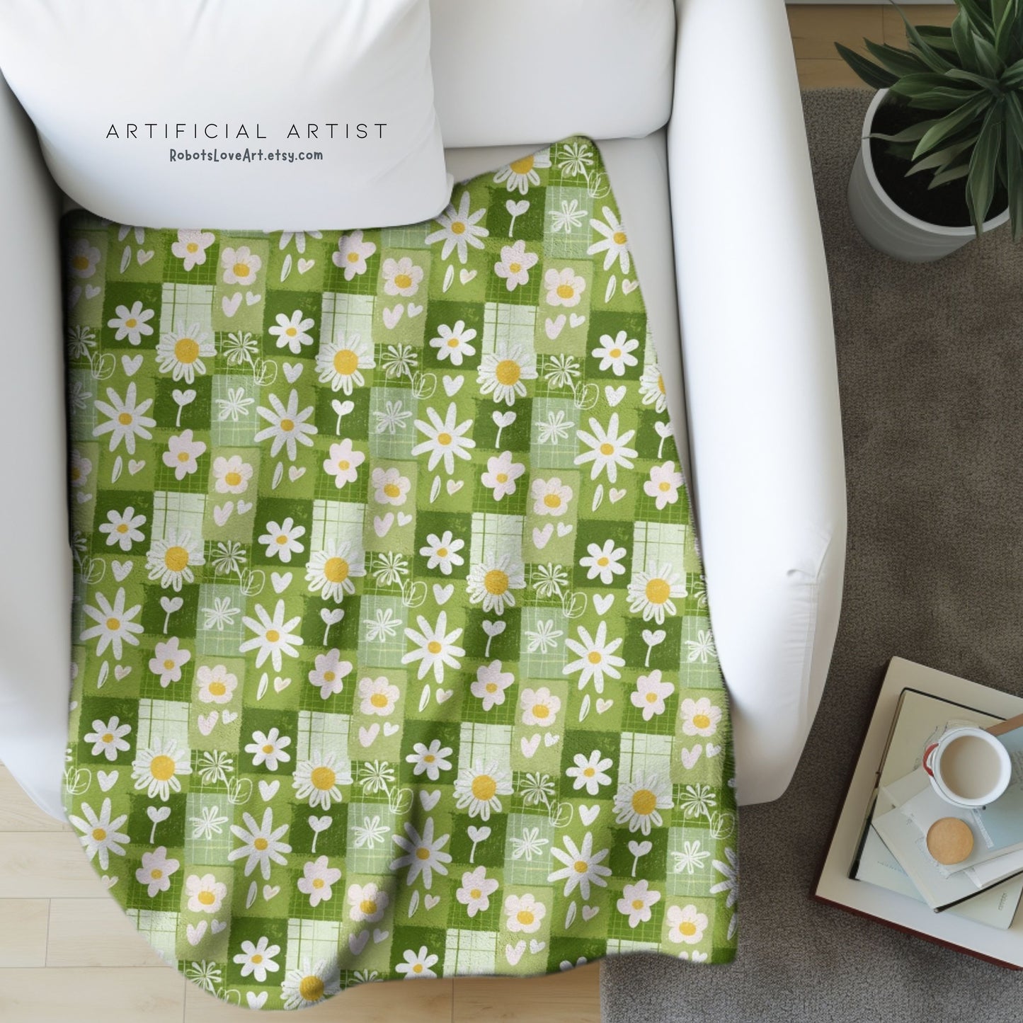 Cozy Floral Velveteen Plush Blanket for Home Decor, Gifts, Bedtime, Picnics, Indoor Comfort