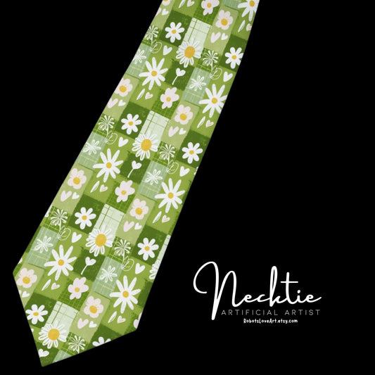 Floral Necktie for Men, Stylish Accessory for Weddings, Spring Celebrations, Father's Day Gift, Office Attire, Nature Lovers