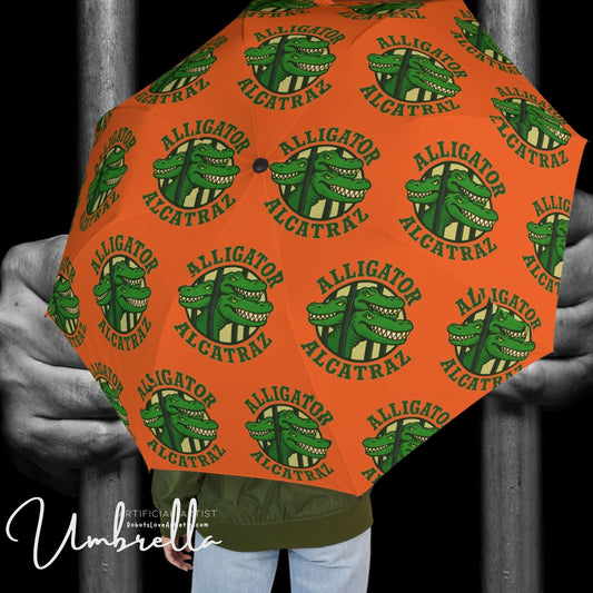 Alligator-themed Foldable Umbrella, Cute Rain Protection for Alligator Alcatraz