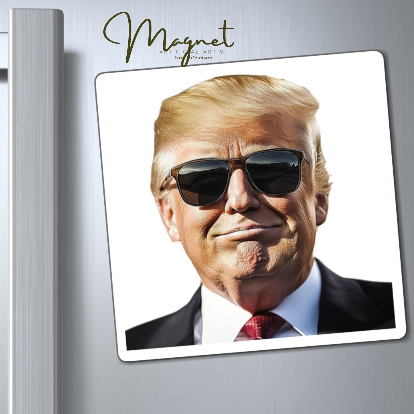 Trump Cool Sunglasses Magnet, Political Gift, Funny Refrigerator Magnet
