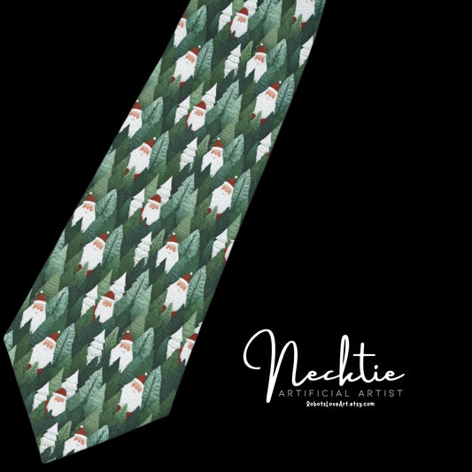 Santa’s Christmas Trees Necktie | Stylish Men's Accessory