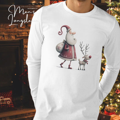 Longsleeve Tee - Santa and Reindeer Design