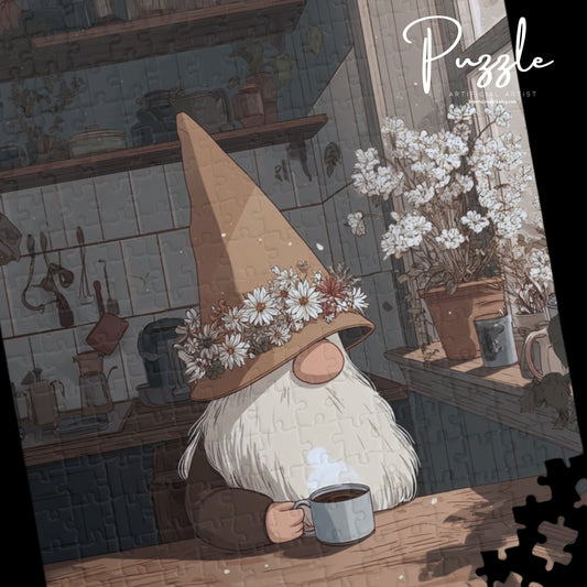 Cozy Gnome Puzzle - Perfect for Family Game Night, Home Decor, Cozy Gift, Holiday Family Fun, 110-1014 Piece Options