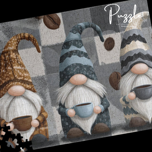 Cozy Gnome Puzzle | 110, 252, 520, 1014-piece Family Activity, Gift for Puzzle Lovers, Holiday Decor