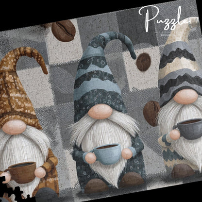 Cozy Gnome Puzzle | 110, 252, 520, 1014-piece Family Activity, Gift for Puzzle Lovers, Holiday Decor