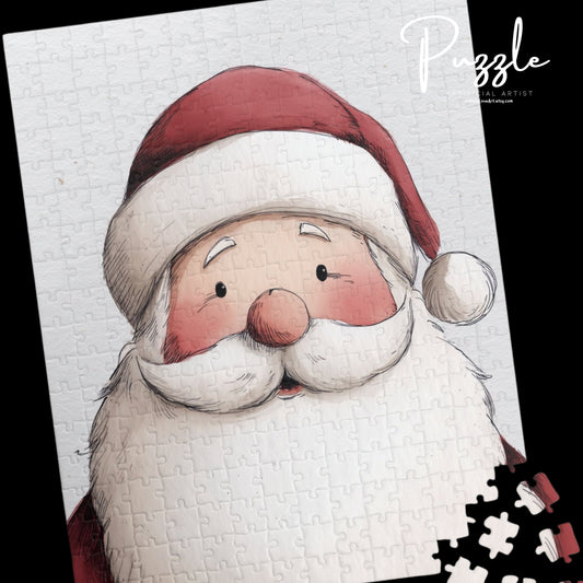 Christmas Puzzle - Santa Claus, Holiday Fun, Family Activity, Gift for Kids, Festive Decor