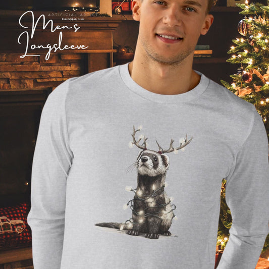 Otters First Christmas Graphic Longsleeve Tee, Holiday Apparel, Christmas Tee