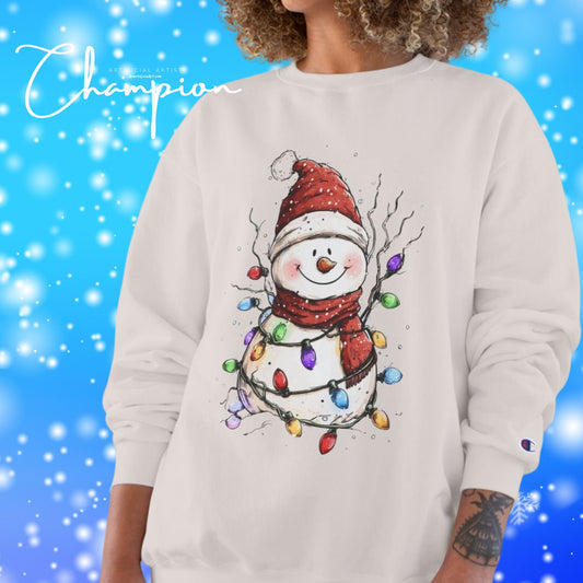 Cozy Holiday Sweatshirt Featuring a Cheery Snowman, Christmas Gift, Winter Apparel, Festive Sweater, Cute Holiday Clothing, Winter Fashion