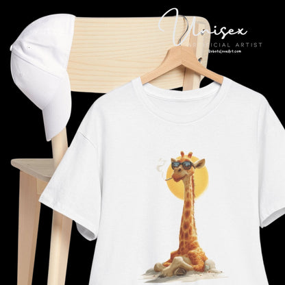 Cool Giraffe Graphic Tee, Unisex Funny Shirt, Casual Summer Top