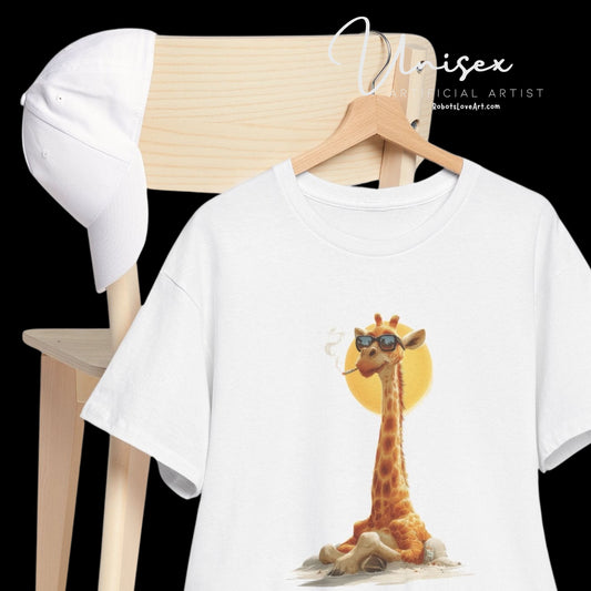 Cool Giraffe Graphic Tee, Unisex Funny Shirt, Casual Summer Top