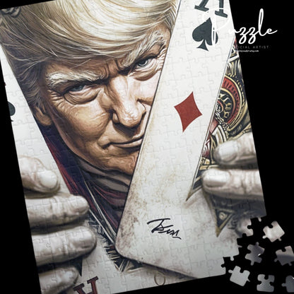 Trump Playing Cards Puzzle - 110, 252, 520, 1014-Piece Fun for Gamers, Collectors, Gift for Birthdays, Christmas, Family Game Night