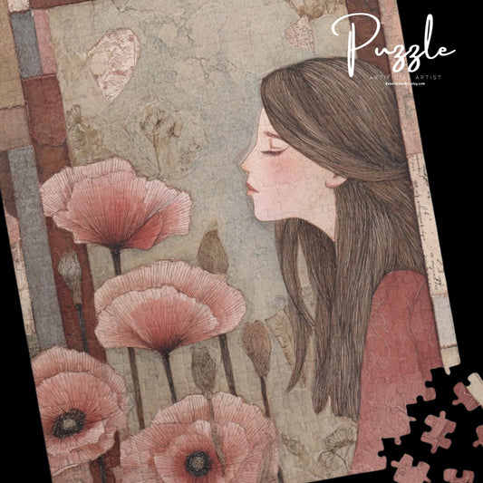 Floral Serenity Puzzle (110, 252, 520, 1014-piece) - Artful Family Activity, Mindfulness Gift, Relaxation, Creative Hobby