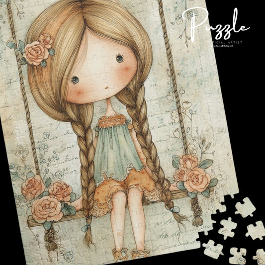 Charming Girl Puzzle - Family Fun, Gift for Kids, Home Activity, Relaxation, Educational Toy
