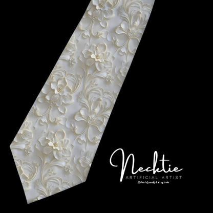 Elegant Floral Necktie for Formal Occasions, Wedding Accessory, Men’s Suit Tie, Stylish Gift for Him, Business Attire