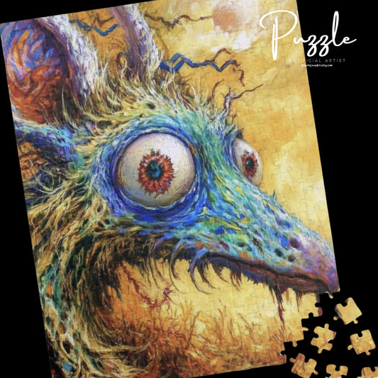 Whimsical Creature Puzzle, Unique Art Jigsaw, Gift for Puzzle Lovers, Home Decor, Family Game Night