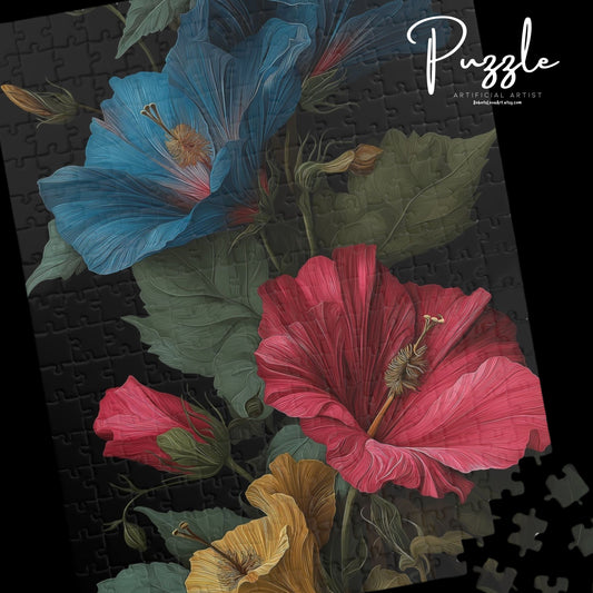 Floral Puzzle Collection: 110, 252, 520, 1014-piece, Art Therapy, Home Decor, Gift Idea, Family Fun, Relaxation, Puzzle Enthusiast