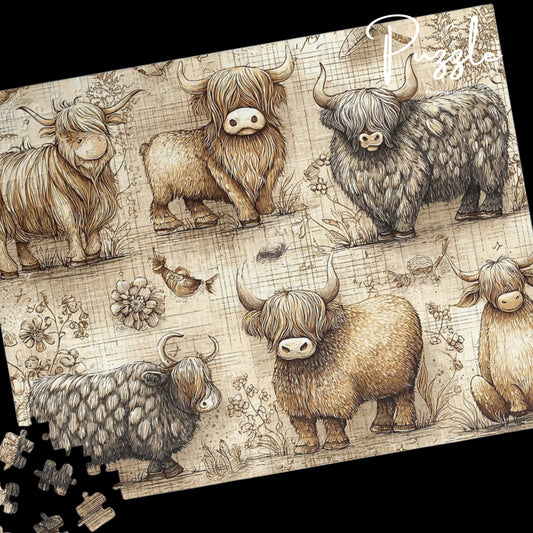 Rustic Farm Animal Puzzle, 110-1014 Piece Jigsaw, Cozy Home Decor, Gift for Animal Lovers, Family Game Night, Unique Collectible