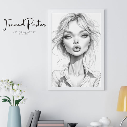 Stylish Framed Vertical Poster - Chic Wall Art Decor, Modern Home Decor, Gift for Art Lovers, Trendy Interior Design