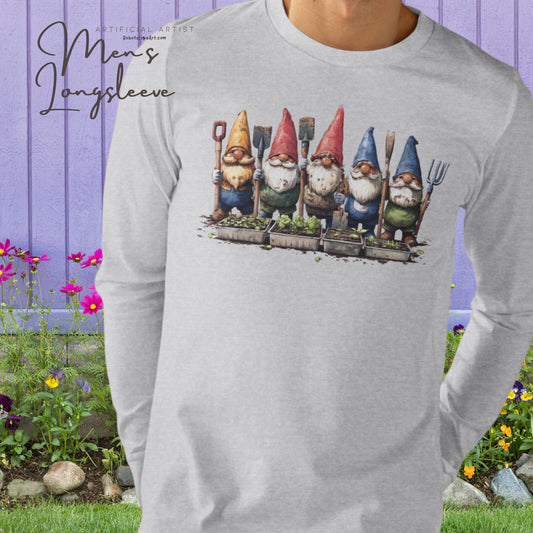 Garden Gnome Longsleeve Tee - Perfect for Garden Lovers, Gift for Nature Enthusiasts, Unique T-Shirt