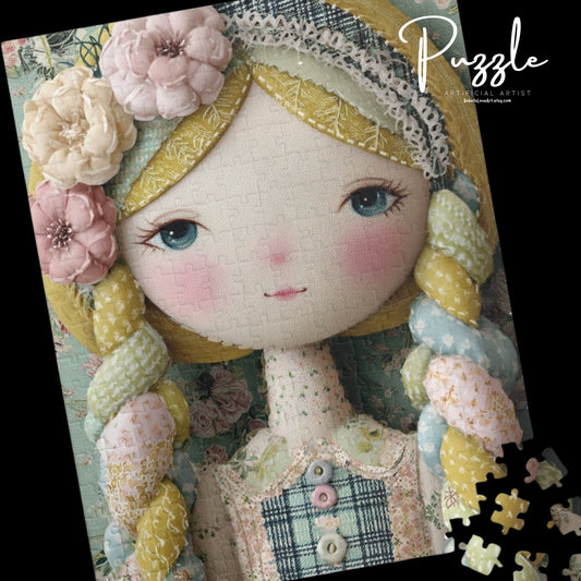 Charming Floral Doll Puzzle | 110, 252, 520, 1014-pieces, Whimsical Decor, Family Activity
