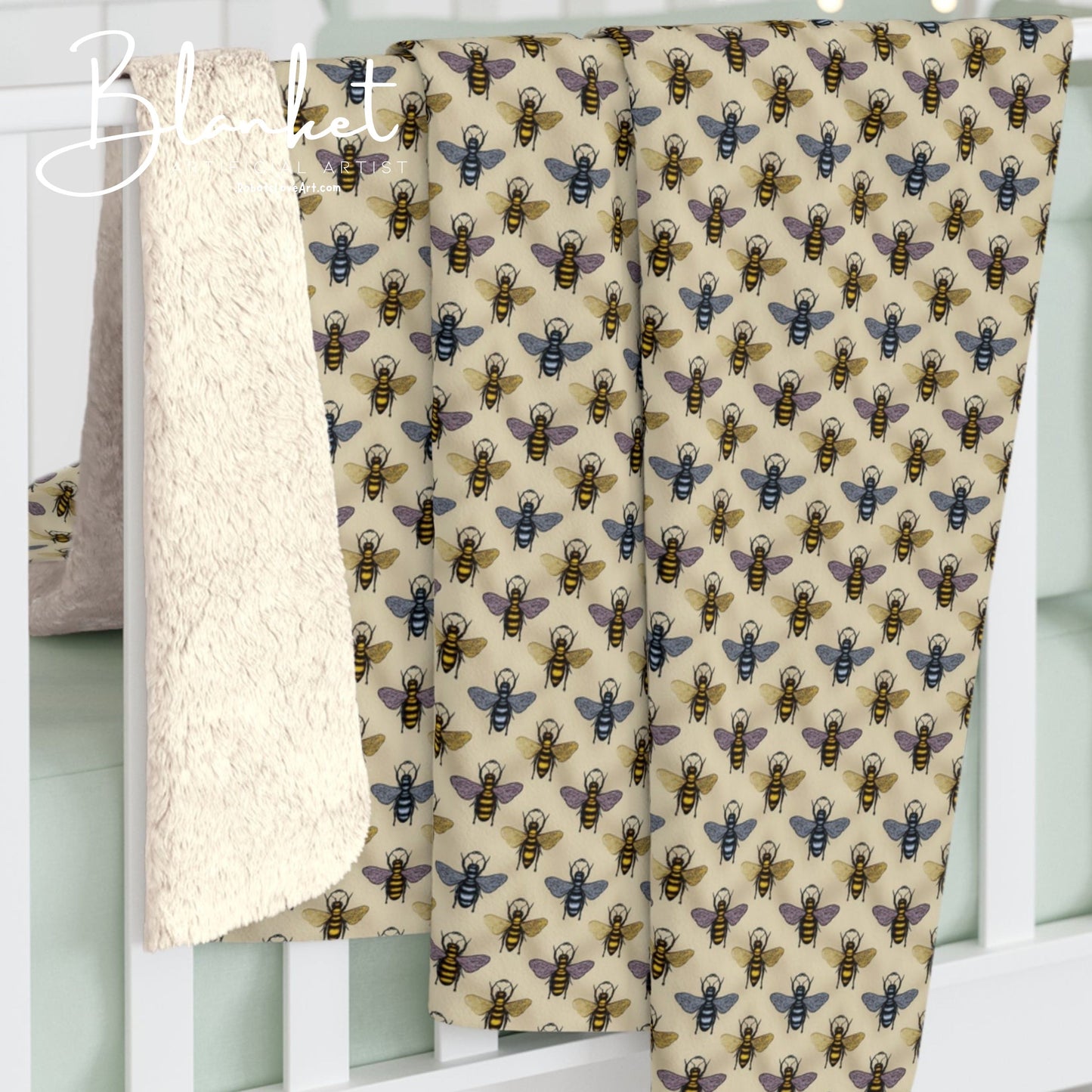 Cozy Sherpa Fleece Blanket for Home Decor, Perfect Gift for All Occasions, Soft Throw for Winter Nights, Bee Patterned Blanket, Cozy [...]