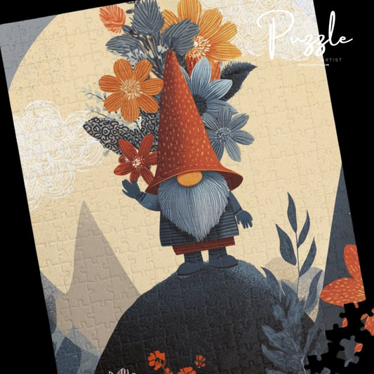 Fall Gnome Puzzle, 110 to 1014-piece Jigsaw, Unique Gift for Family Fun, Perfect for Holidays & Gatherings