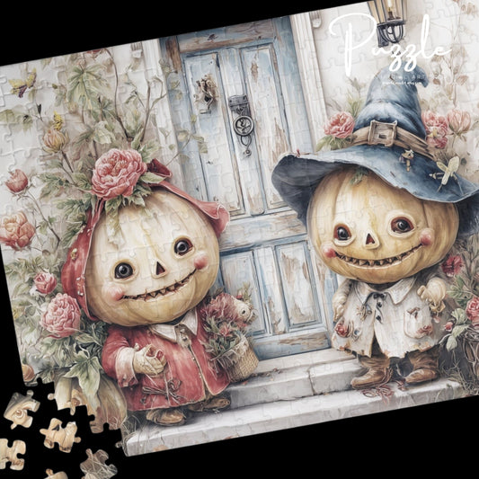Whimsical Pumpkin Puzzle, Fall Family Activity, Autumn Decor Gift, Halloween Fun, 110-1014-Piece Jigsaw