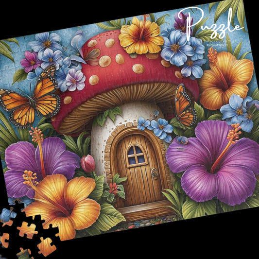 Fairy Flower Cottage Puzzle - 110, 252, 520, 1014-piece | Fun Family Activity, Gift for Puzzle Lovers, Home Decor, Rainy Day Game