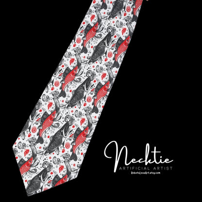 Bold Skull and Floral Necktie, Elegant Men's Fashion Accessory, Unique Tie for Weddings, Parties, Gifts, and Special Occasions