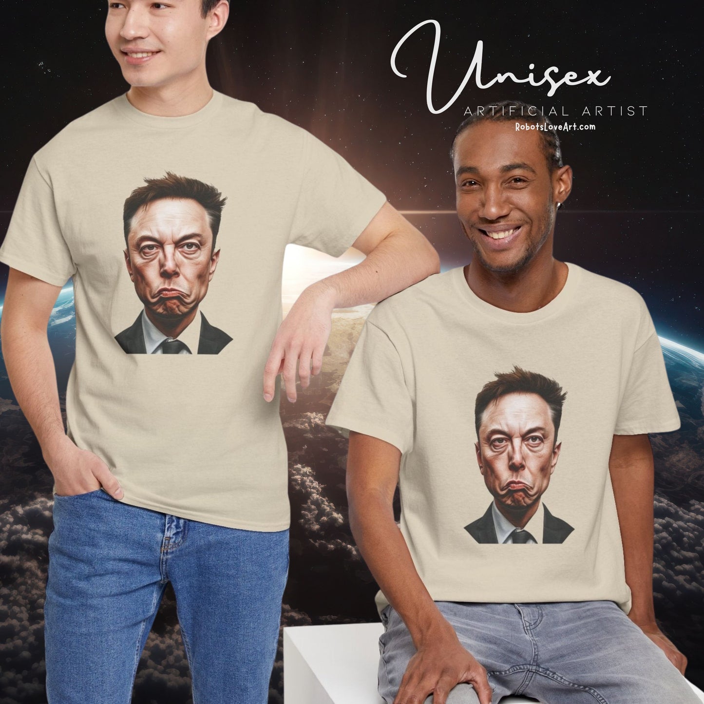 Funny Elon Musk Smirk Unisex Tee Shirt