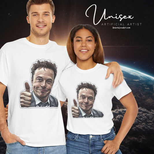 T-Shirt Elon Musk Thumbs Up Unisex Heavy Cotton Tee