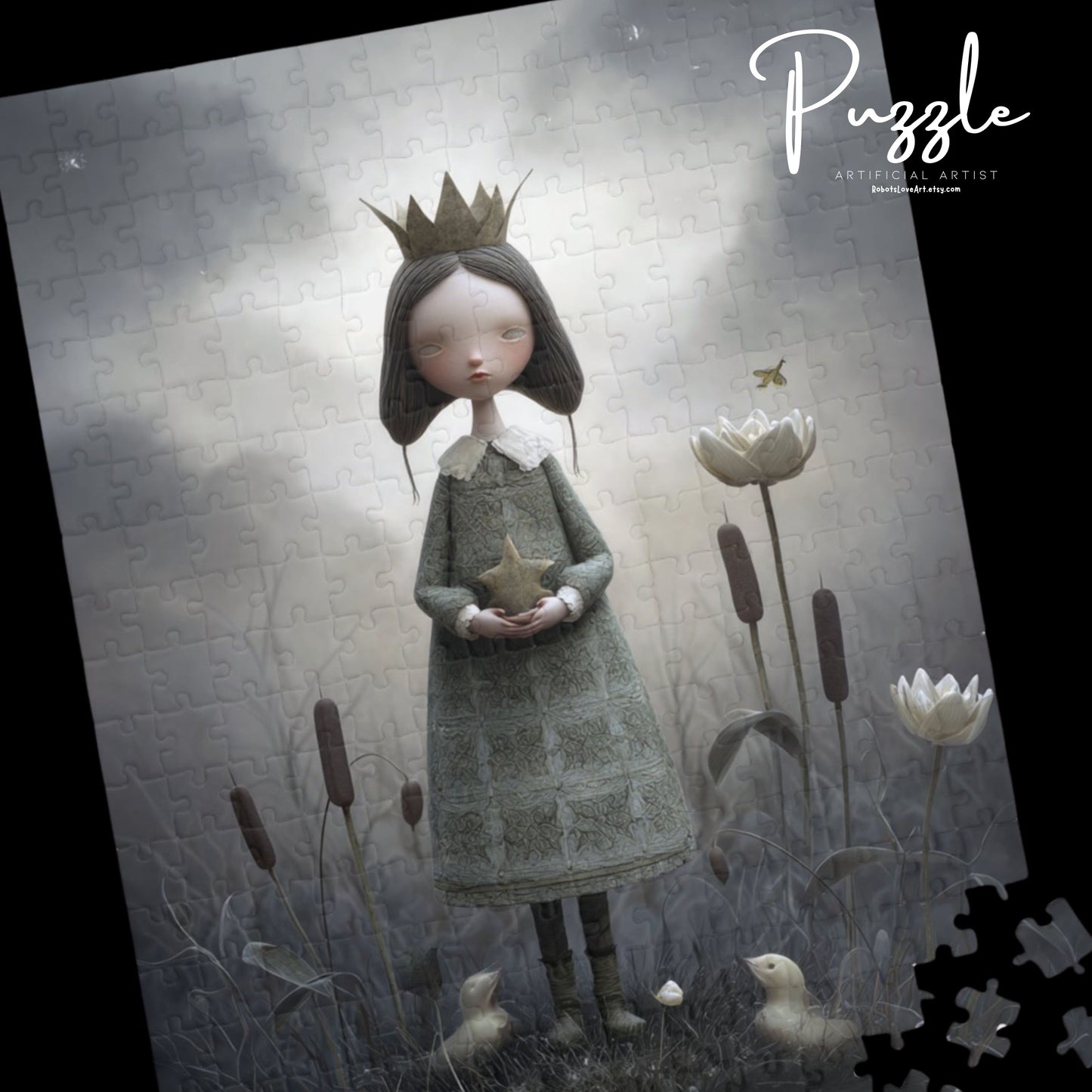 Halloween Girl Art Puzzle - Enchanting Kingdom Design, 110-1014 Pieces, Perfect for Family Game