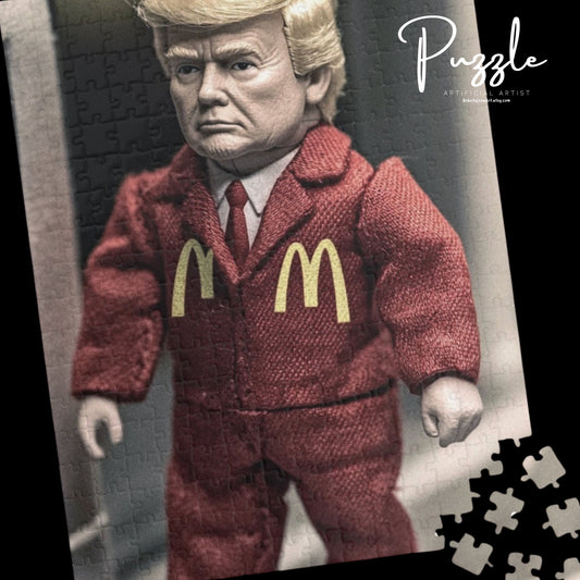 Donald Trump McDonald's Humor Puzzle - Fun Gift for Adults, 110/252/520/1014-piece, Unique Collectible